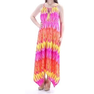Colorful pink maxi dress XL